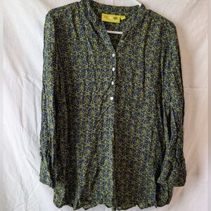 Rock Flower Paper Blouse Floral Top SIZE S Tunic